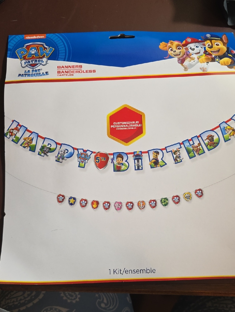 Paw Patrol Birthday Banner Kit - Blue, Red, Yellow